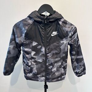 Nike Black and Gray Camo Kids Jacket